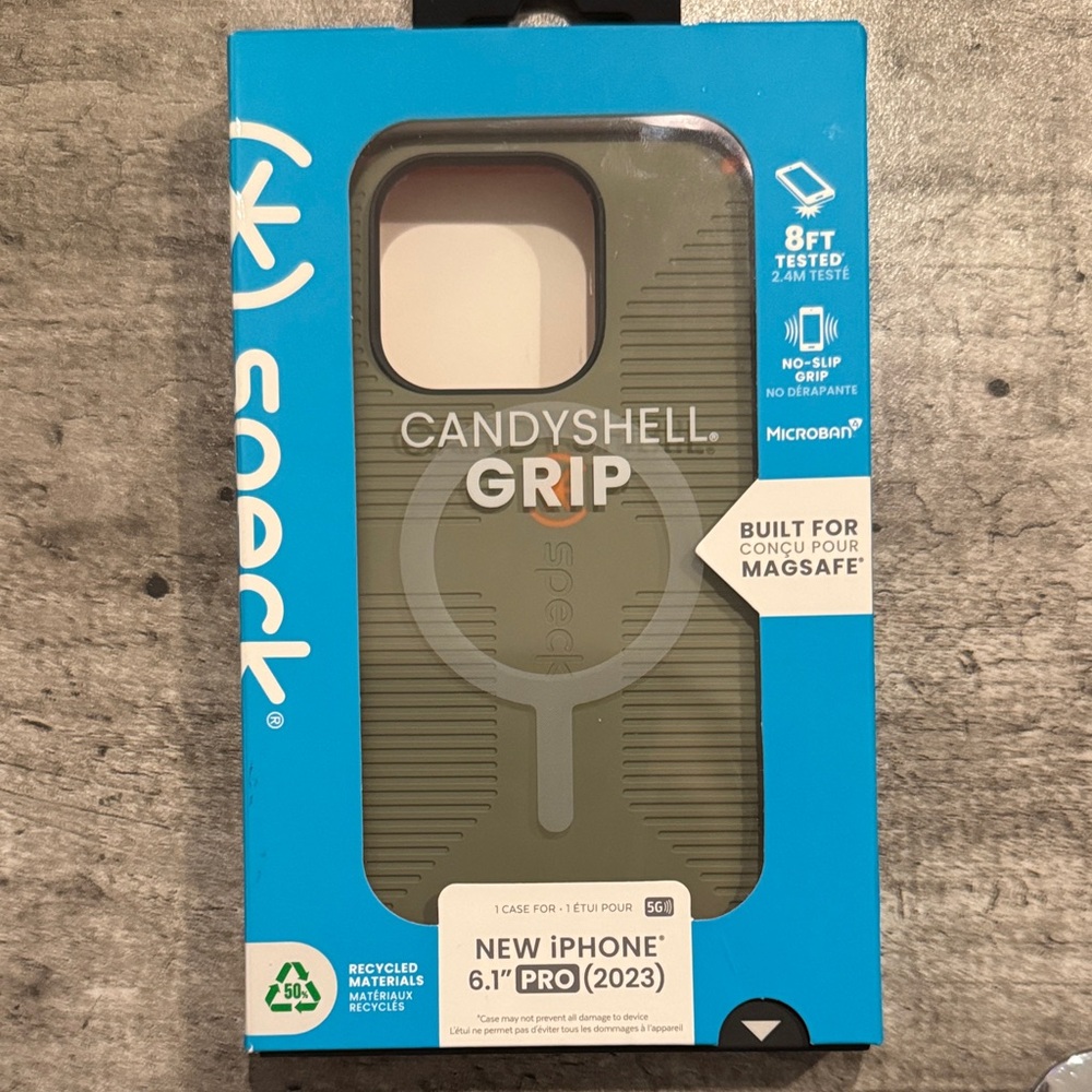 Speck Candyshell Grip Case for iPhone 15 Pro - Olive Green